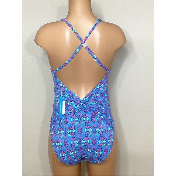 New. Bleu Rod Beattie twisted blue swimsuit. Retails $129. Size 10 - Picture 5 of 12